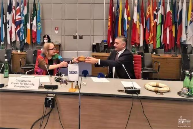 Transfert de la présidence du Forum de l'OSCE pour la coopération en matière de sécurité à l'Arménie