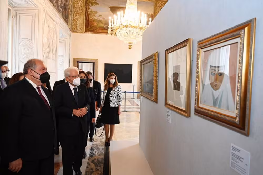 Le palais présidentiel de Rome accueille une exposition de peintures d'artistes arméniens